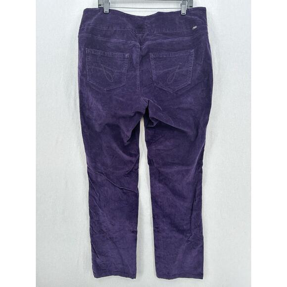 Jag Jeans Womens 14W Corduroy Straight Purple Preppy Pull On *See Measurements - Picture 2 of 13